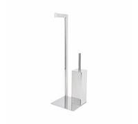 PIANTANA PORTA SCOPINO ZEUS CROMO QUADRATA BAGNO DESIGN METAFORM