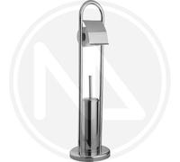 Piantana Portarotolo+Scopino Per Bagno In Acciaio Inox "Aqua" Maurer