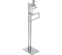 Piantana portasalviette in ottone cromato compatta salva spazio 19x14xh70 cm -Peso 4,1 kg ottone finitura inox lucido cromo