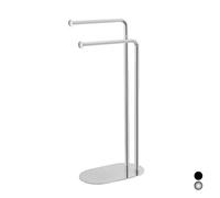 PIANTANA PORTASCIUGAMANI CON DUE BRACCI BASE OVALE Cromo