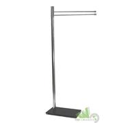 PIANTANA PORTASCIUGAMANI DA BAGNO H 83 CM NERO OPACO PORTA ASCIUGAMANI SALVIETTE