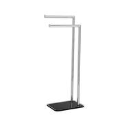 Piantana Portasciugamani da Bagno in Acciaio 28x20x78cm TFT Accessories Nera