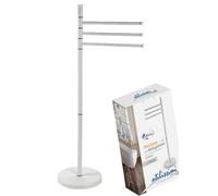 Piantana Portasciugamani da Terra 3 Bracci Orientabili ACCIAIO BIAN MODERNO 83cm