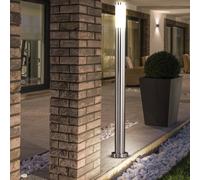 Piantana Säulenleuchte Giardino Intemperie Acciaio Inox Opale Argento LED [EEK: F]