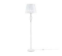 Piantana Shabby Chic Grace Metallo Bianco Diffusore Organza Bianco