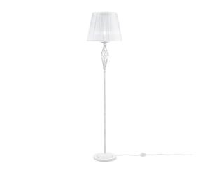 Piantana Shabby Chic Grace Metallo Bianco Diffusore Organza Bianco