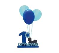 Piantana tavolo in polistirolo topolino primo compleanno bambino 44x33x10 cm con