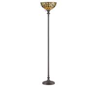 Piantana Tiffany Kami Metallo Bronzo Vintage 1 Luce E27