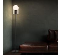 Piantana Vetro Fumé Piantana Nero Luce Sala da Pranzo Opale Lampada Lato [EEK: Non valutato]