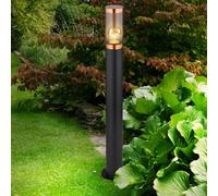 Piantana via Lustro Acciaio Inox Rame Nero Rauch 1x LED H 80cm