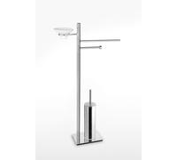 Piantana WC/BIDET SLIM 41x12xh74,5 cm - base 12x18 cm in ottone finitura Inox Lucido bagno galvanico di oltre 22 micron inalterabile nel tempo inox lucido