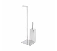 PIANTANA PORTA SCOPINO ZEUS CROMO QUADRATA BAGNO DESIGN METAFORM