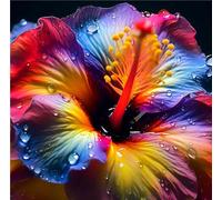 Piantare l'ibisco,perenni,splendente e vivace,bulbi di ibisco,Tagliare,resistenti al freddo(non artificiali)-5bul