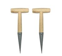 Piantatore Da Giardinaggio 2 Pezzi Attrezzi Piantatori con Manico in Legno
