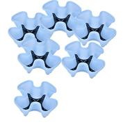 Piantatrice di fragole impilabile torre a fiori multistrato combinazione verticale Piantatrice di erbe a quattro petali vaso di fiori in plastica con vassoio per balcone (6 pezzi + pallet)