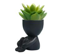 Piantatrice per il viso | Vaso di fiori succulenti in ceramica con drenaggio,Fioriere per interni realistiche a forma di umano per cucina, bagno, camera da letto, soggiorno