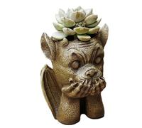 piantatrice principale, Piante di piante succulente - Non parlare se si tratta di una piantatrice malvagia per la decorazione del giardino gotico,Supporto di fiori da scrivania gotico Ornamento