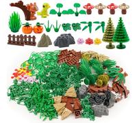Piante Alberi Accessori Giungla Parti Botaniche Mattoni Foglia Fiore Foresta Piante Fiori Pezzi Building Blocks Set, Animali Fattoria Scoiattolo Uccelli Erba Giardino Casa Giocattoli
