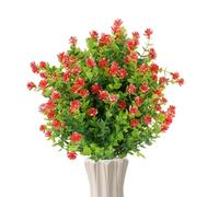 Piante Artificiali da Esterno Resistenti ai Raggi UV,Decorazione Realistica Resistente UV | Pali per fiori finti da esterno | Per Giardino Primavera Portico Cortile Casa Estate Frontale Paesaggio Pati