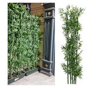 Piante artificiali di bambù per la privacy all'aperto, resistenti ai raggi UV, con foglie, perfette per patio, giardino, recinto e ristoranti