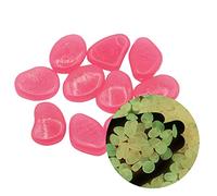 Piante artificiali grandi per balconi in pietra decorativa Glow 300 pezzi acquari chiari le pietre scure per decorazione della casa del giardino, gemme Acquario (rosa, taglia unica)