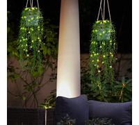 Piante Artificiali Lampada a Sospensione Solare Esterni LED Decorazione Balcone