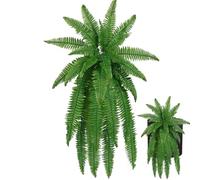 Piante Artificiali per Esterni, 18, felci, Impermeabili, Verdi, arbusti Artificiali, Giardino, Balcone, terrazza, Decorazione, Facile da Pulire, Durevole, fedeli alla Natura, per paesaggistica