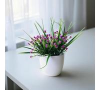 Piante Artificiali Realistiche in per Decorazione Domestica - Fiori Finti Plastici Ideali per Tavolo e Scrivania(C)