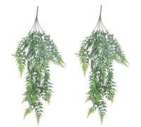 Piante artificiali sospese, set da 2 pezzi, 80 cm, verde artificiale senza manutenzione, per interni ed esterni, balcone, terrazza, realistico per decorazione verde (2cps)