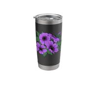 Piante Botaniche Viola Petunia Fiore Per Uomini e Donne Bicchiere termico in acciaio inox doppia parete