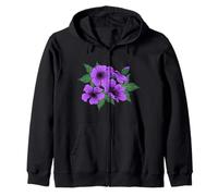 Piante Botaniche Viola Petunia Fiore per Uomini e Donne Felpa con Cappuccio