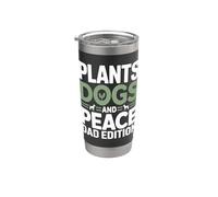 Piante Cani E Pace Dad Edition Amante Vibes Bicchiere termico in acciaio inox doppia parete