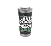 Piante Cani E Pace Dad Edition Amante Vibes Bicchiere termico in acciaio inox doppia parete