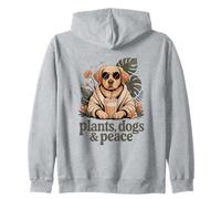 Piante Cani E Peace Dog Amante Piante Vibes Felpa con Cappuccio