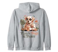Piante Cani E Peace Dog Amante Piante Vibes Felpa con Cappuccio