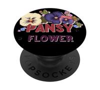 Piante da fiore graziose del pensiero per un bell'aspetto PopSockets PopGrip Adesivo