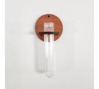 Piante da parete esagonale in legno o supporto con tubi trasparenti per aria 4 pezzi steli per talee - rustico moderno espositore di fiori da appendere bar piante soggiorno bagno per rack
