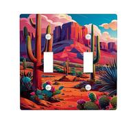 Piante del deserto luce piastra di copertura/coperture di uscita, vibrante rosso Saguaro per la decorazione della casa, piastre da parete in termoplastica, dimensioni standard doppia levetta