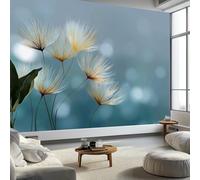 Piante Denti Di Leone Carta Da Parati 3D Fotomurale Murali 400 x 280 cm, Moderna Fotomurali Murales Blu Poster Decorazione Da Muro - Soggiorno Divano Tv Hotel A Tema Corridoio