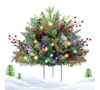 Piante di vacanza -Fillers - Natale Grandi bancarelle, Verde invernale artificiale -, Decorazione All'aperto, Mostra decorativa del giardino | Porta anteriore del prato Patio Per Festa
