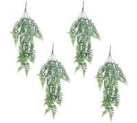 Piante di vite verdi artificiali da appendere, stile felce, per interni ed esterni, balcone, giardino, soggiorno, cucina, camera da letto (4 pezzi)