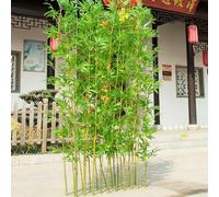 Piante Finte da Interno ed Esterno, Bambù Artificiale 100-200cm Realistico, Decorazione Parete Verde per Ufficio, Balcone, Negozio, Senza Manutenzione, Senza Vaso(50 bamboos,1.5m/4.9ft)