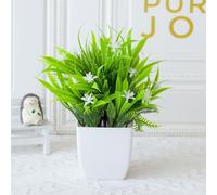 Piante finte da interno set 4 pezzi verde realistico per arredamento casa e uffi