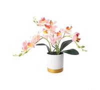 Piante finte decorative Flora alta realistica orchidea artificiale decorativa bonsai fiori finti fiori artificiali piante artificiali piante artificiali per interni (per rosa)