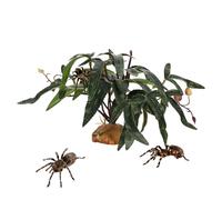 Piante Finte per Rettili,Vegetazione Finta Realistica - Foglie Artificiali per Drago Barbuto - per Pesci Tartarughe Betta Gechi Camaleonti Rane Anfibi