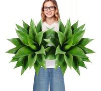 Piante finte, piante di agave artificiali, grandi vasi per piante di agave finte resistenti ai raggi UV per decorazione interna ed esterna, piante tropicali grasse, decorazione interna realistica con 
