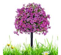 Piante Finti Per Esterni, Topiaria Artificiale, Piante A Sfera Viola Con Fiori Realistici Resistenti Ai Raggi UV 58cm Per Portico Giardino Cimitero Matrimonio