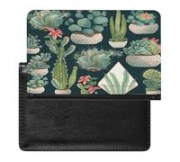 Piante grasse e cactus porta passaporto custodia a portafoglio in pelle PU passaporto libro porta carte per viaggi must-have