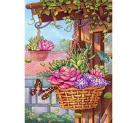 Piante Grasse Forma Farfalla - Puzzle 900 Pezzi per Adulti 87x34cm | Passatempo Rilassante e Antistress | Arte da Parete e Decorazione Casa