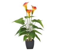 Piante in vaso arredamento artificiale, 45 cm/17,7 pollici di calma artificiale piante da giglio interno con pentola, decorazioni di desktop per piante in vaso finte per il nuovo anno di Natale (aran